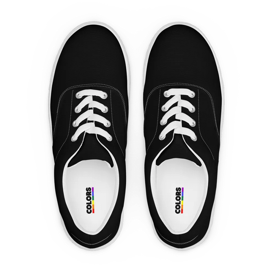 Women's Black Lace-Up Canvas Shoes product image (2)