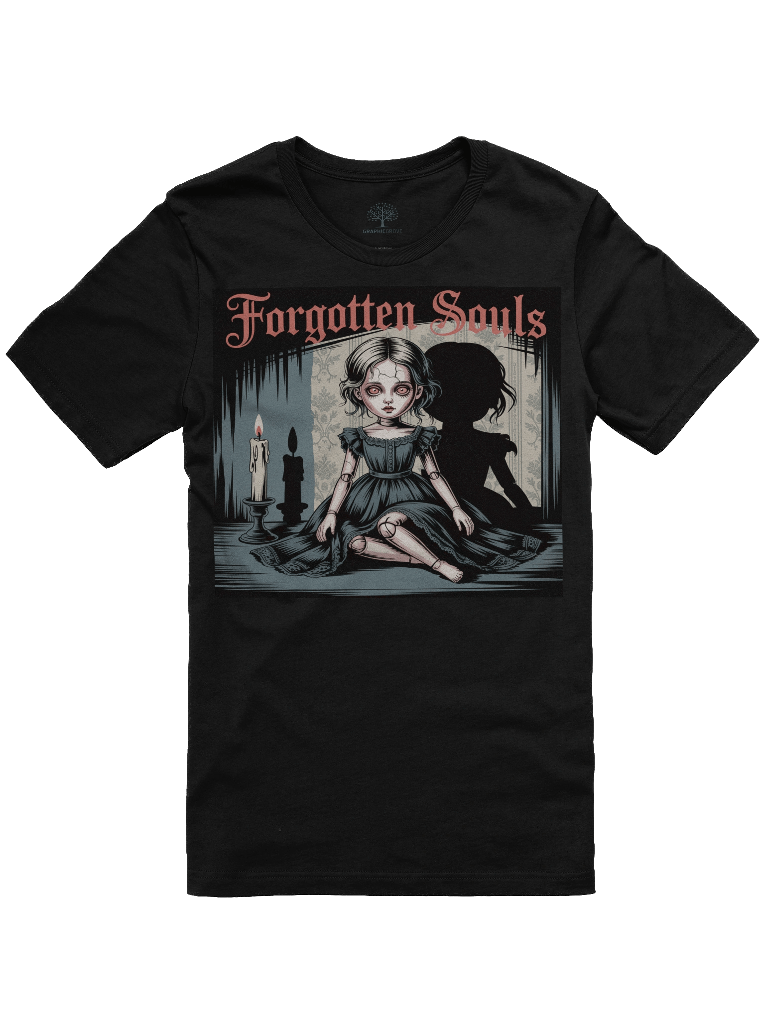 Creepy Doll 'Eternal Shadows' T-Shirt - Unisex Supersoft Gothic Design product image (8)
