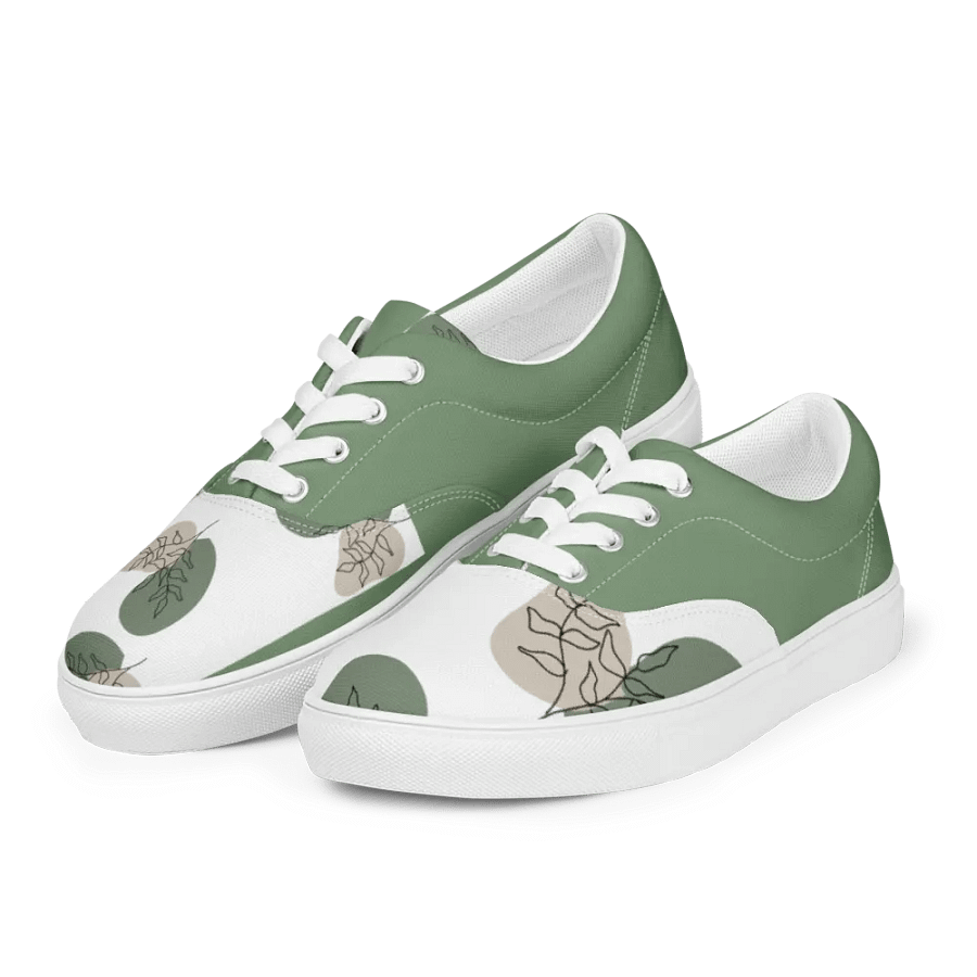Verdant Vibe Lace-Up Canvas Shoes product image (7)