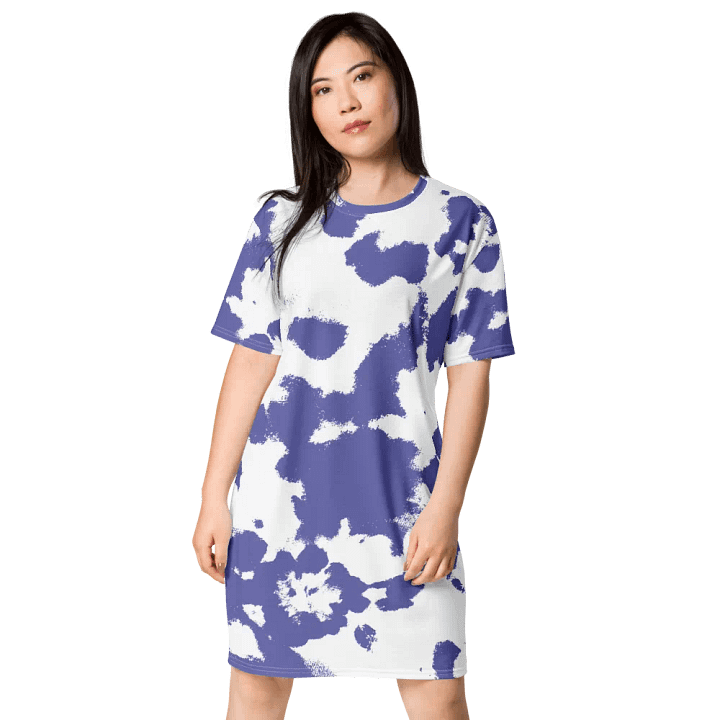 Woman T-Shirt Dress Blue Pattern product image (1)
