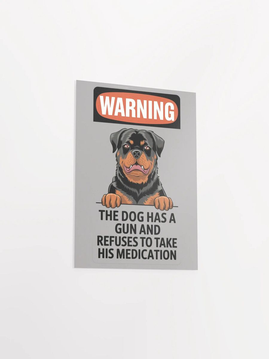 Warning: Rottweiler with a Gun Poster product image (23)
