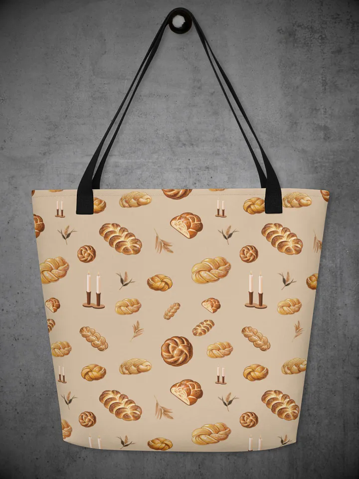 Pass the Challah - Large Tote Bag with Pocket product image (2)