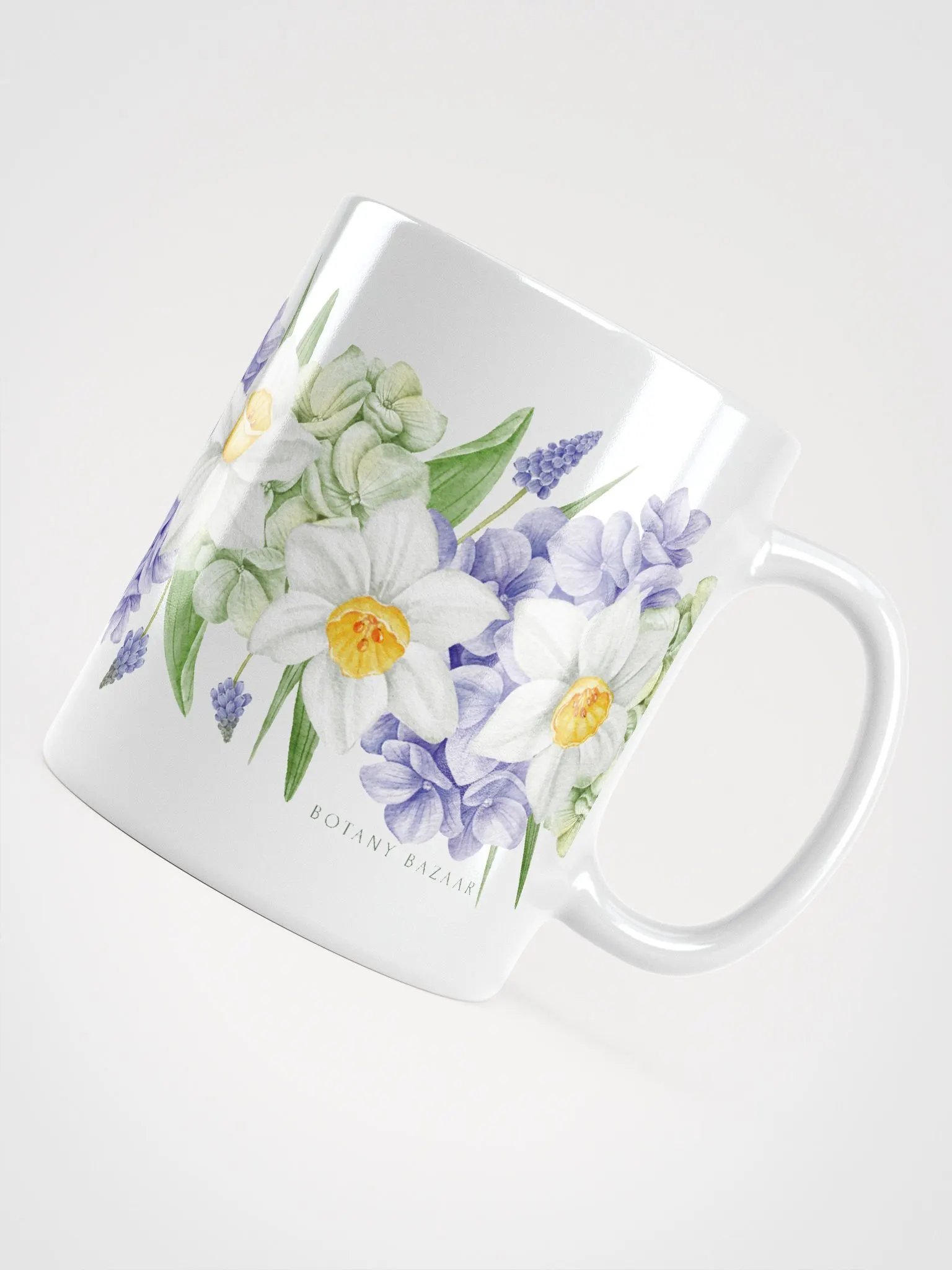 Floral Symphony White Glossy Mug product image (7)
