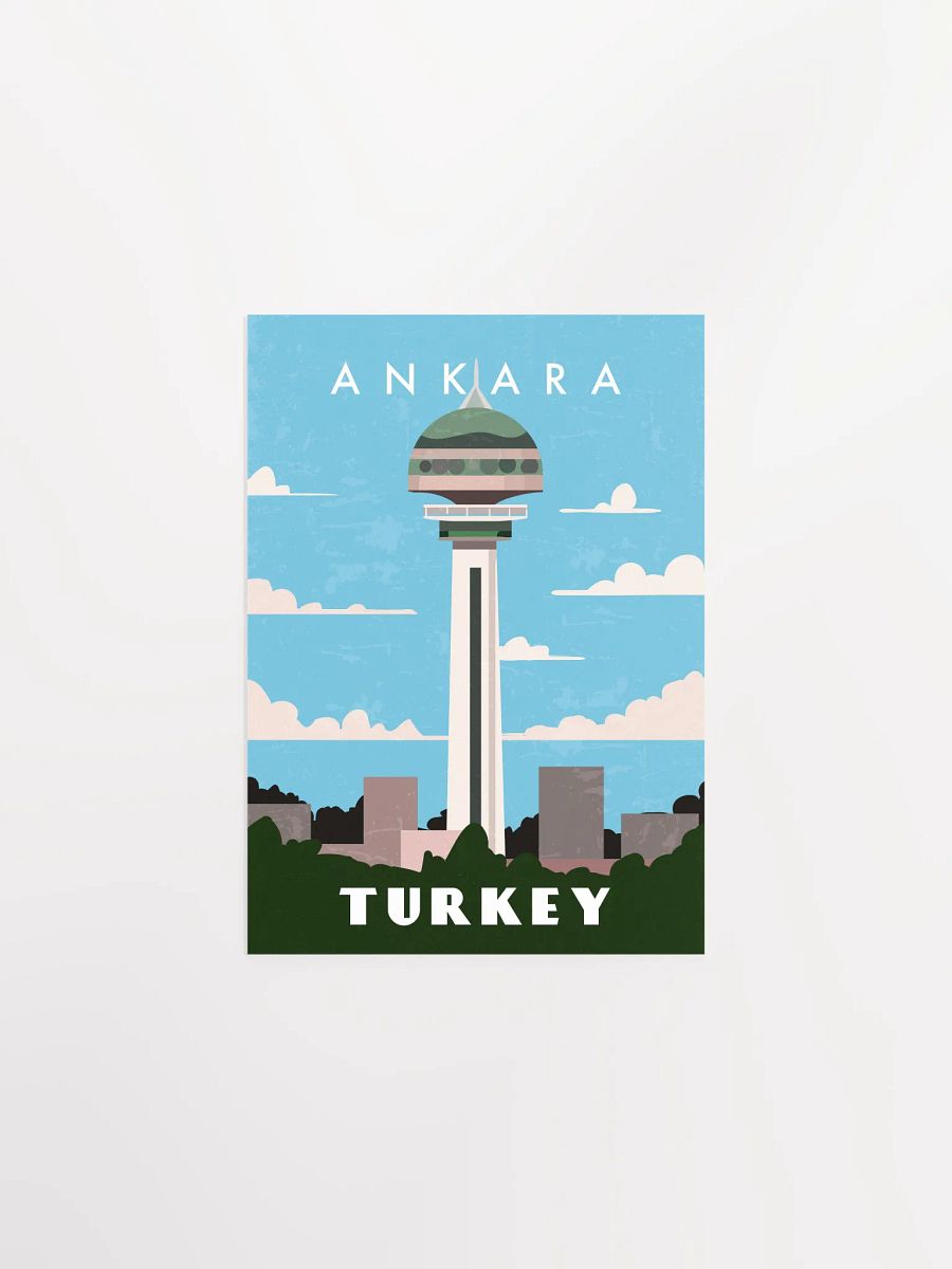 Ankara, Turkey — Retro travel minimalist poster, retro travel art, retro travel wall art, vector art product image (6)