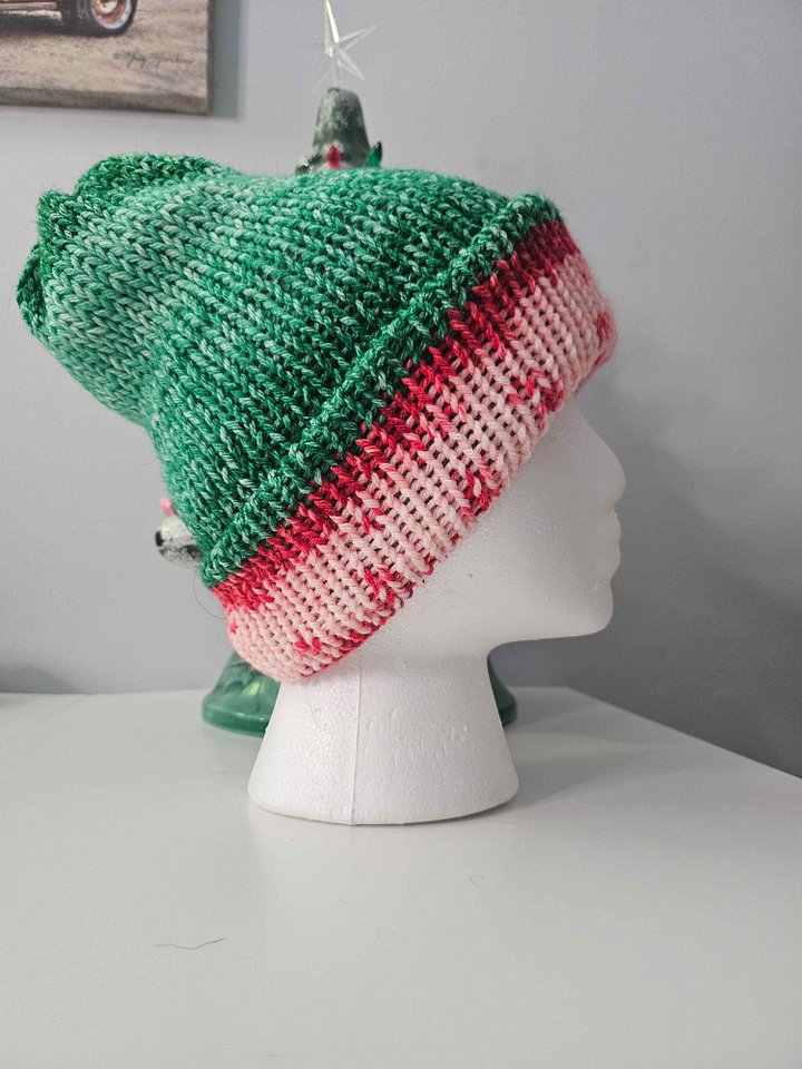 Juniper Shrub/Peppermint Ribbon Winter Hat product image (2)