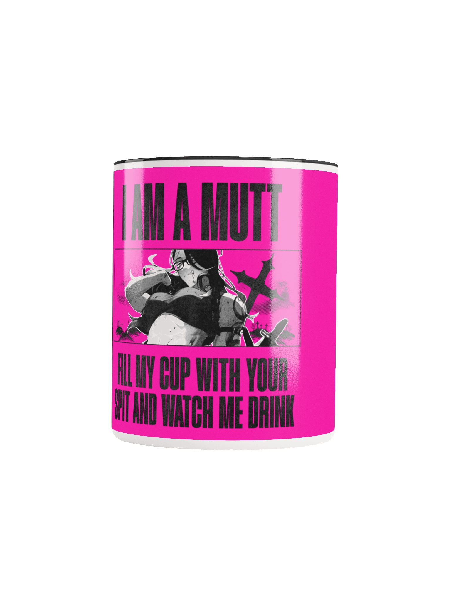 I Am a Mutt Ceramic Mug (PINK) product image (13)