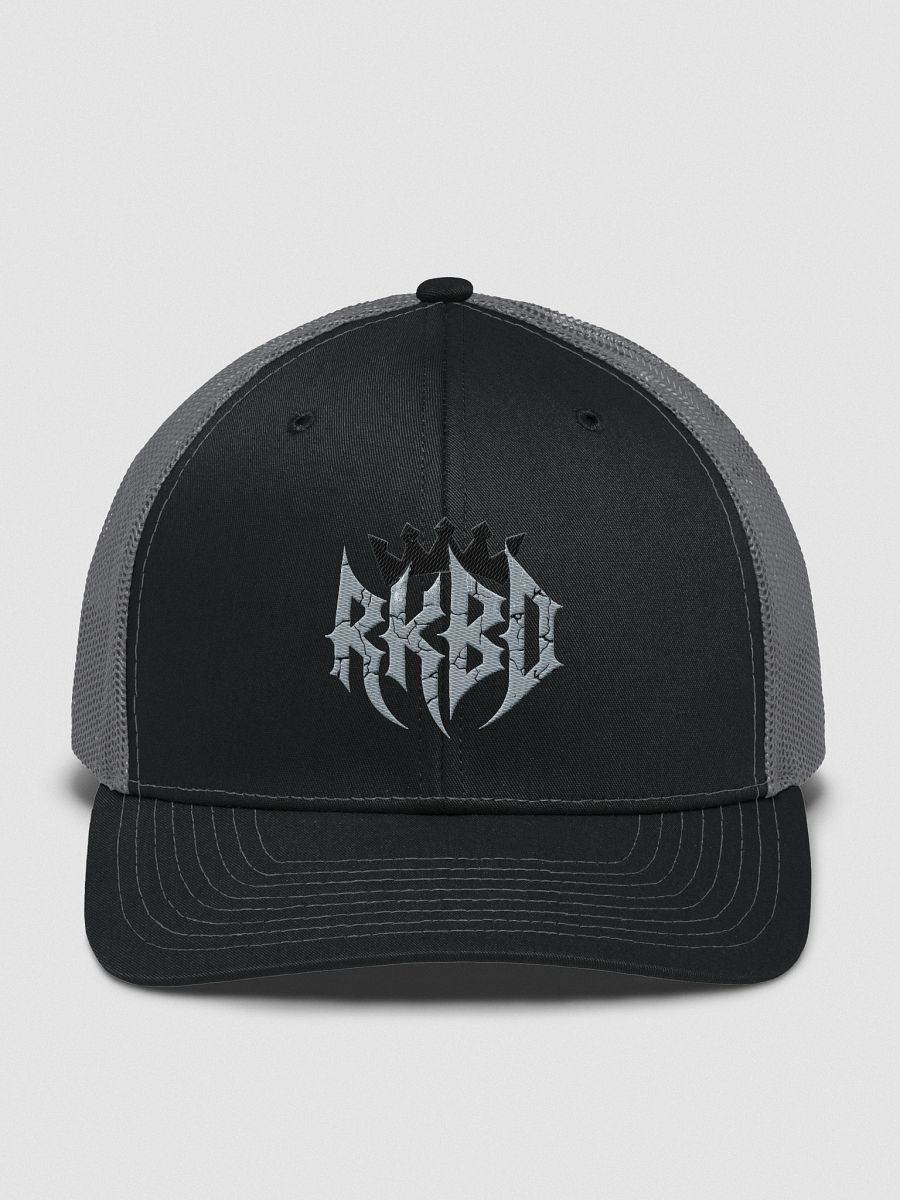 RKBD Crown Trucker Hat – Black Front, Grey Mesh, 100% Rebellion product image (1)