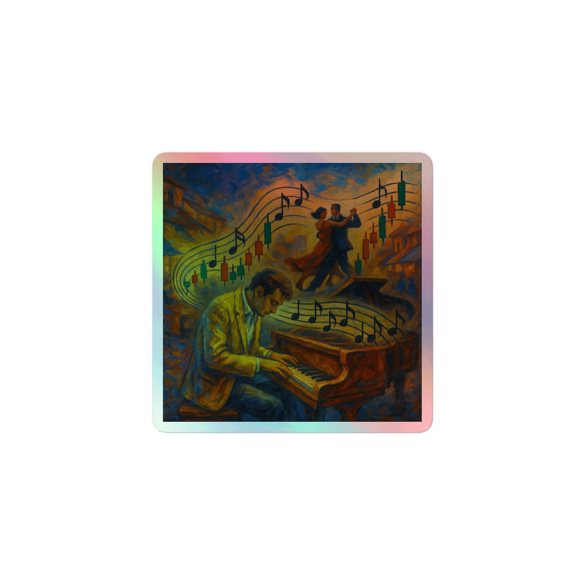Track 5 – Música de Números | Holographic Sticker product image (1)