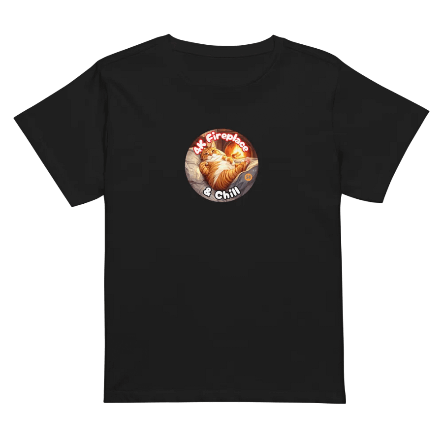 Cozy Cat - 4K Fireplace & Chill | High Waisted Tee product image (1)
