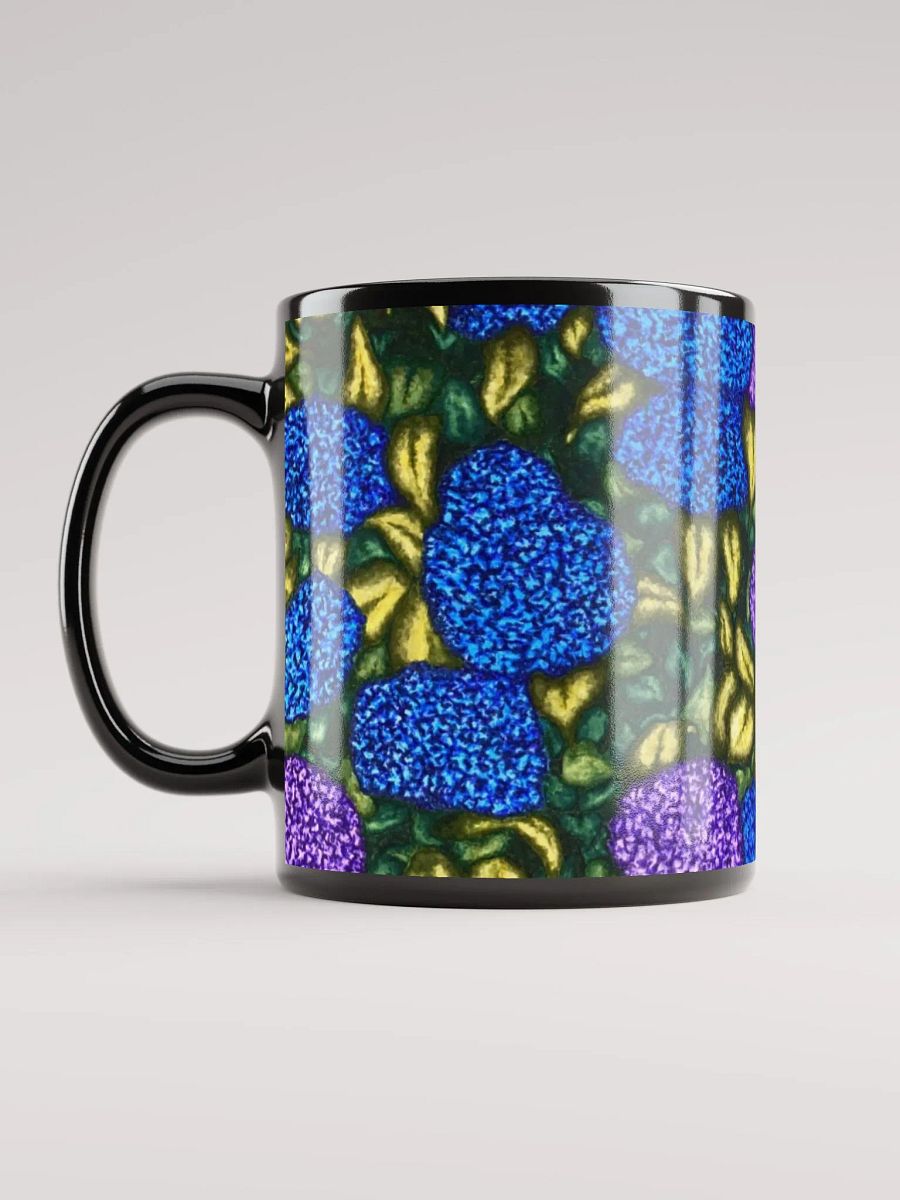 HYDRANGEAS black glossy mug product image (4)