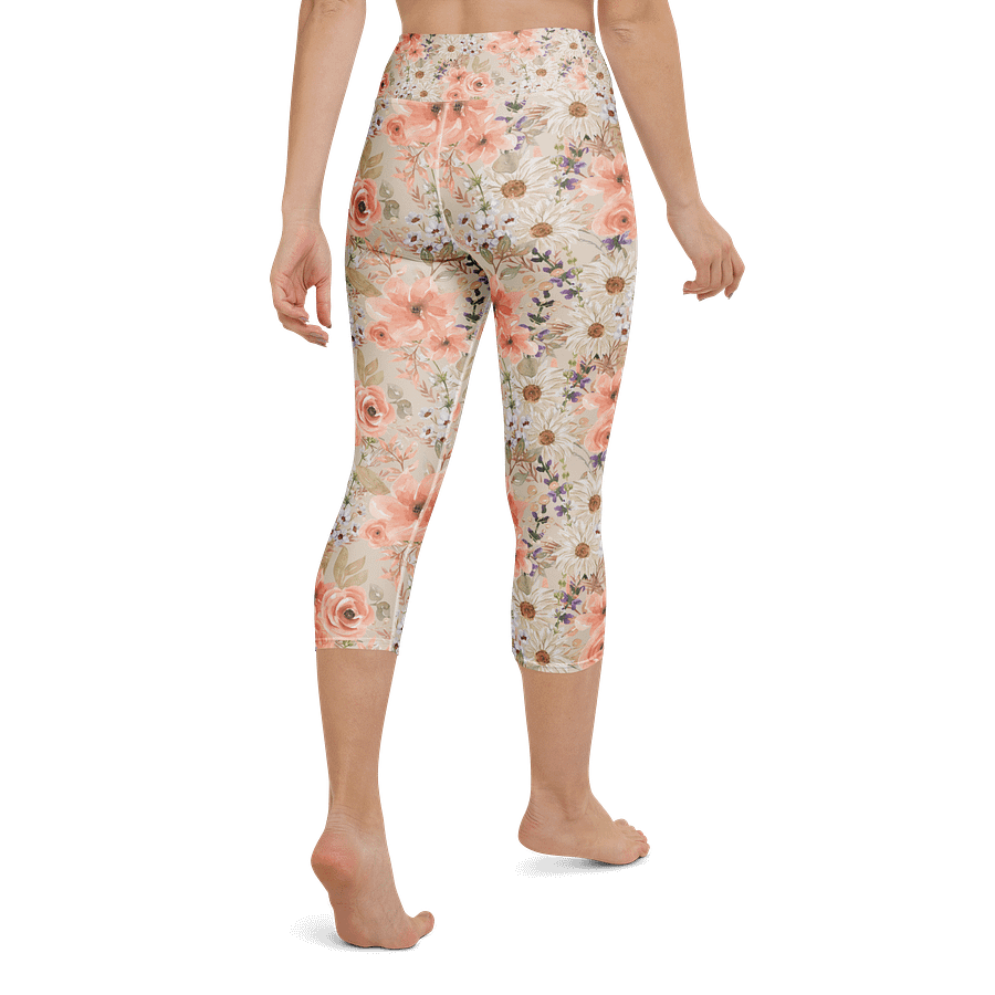 Orange Flowers Capri Leggings product image (3)