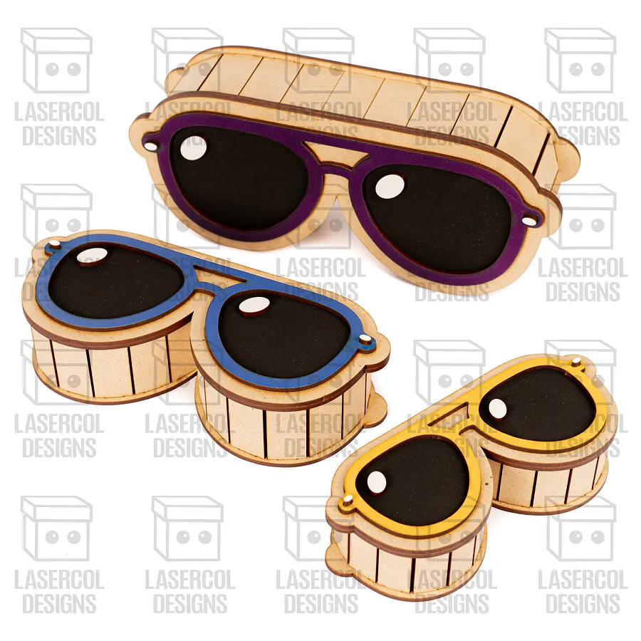 Glasses Shaped Boxes Set 2 (3 Sizes) - Laser Cut Files product image (7)
