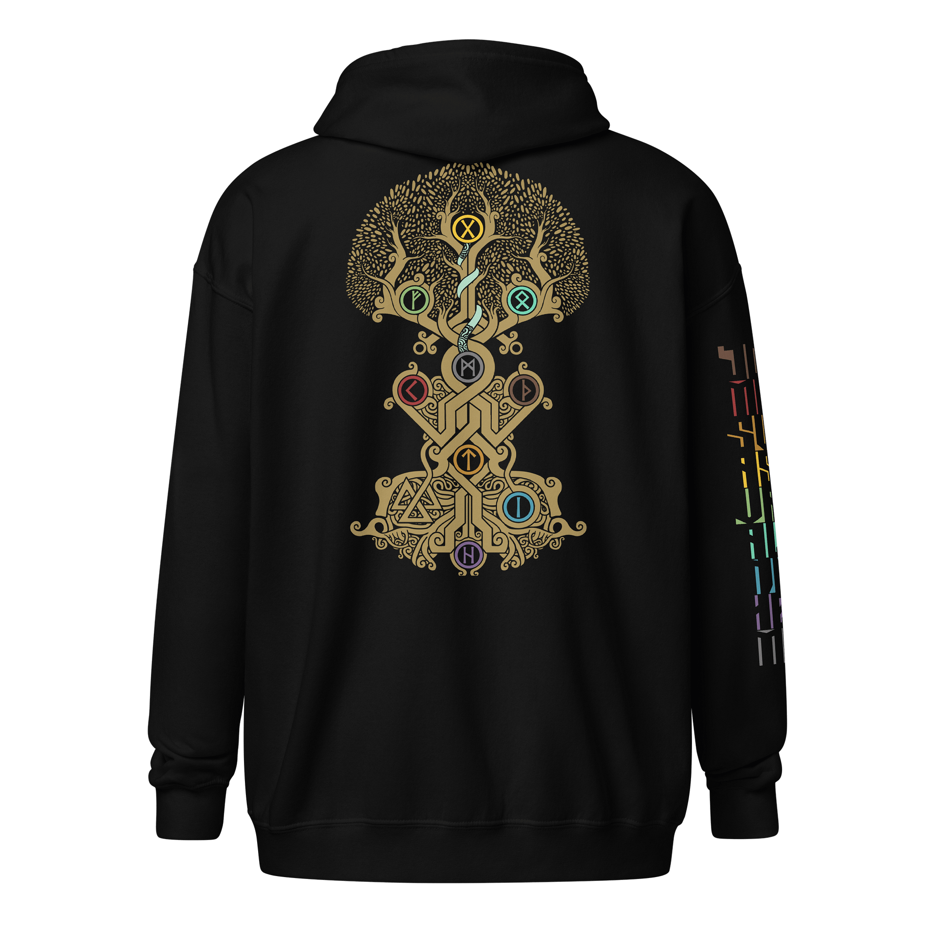 YGGY x BIFROST BIND RUNE 3X PRINT UNISEX ZIP HOODIE product image (2)