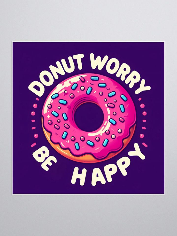 Donut Worry Be Happy Sticker Set product image (3)