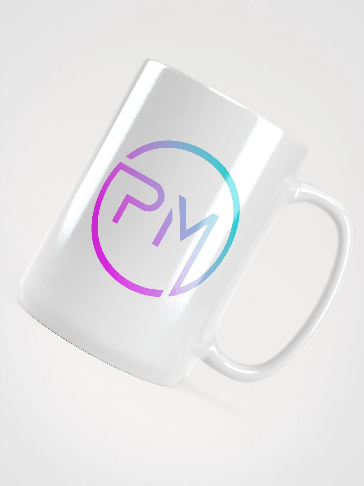 Neon Gradient Initials Circle Logo Mug product image (4)