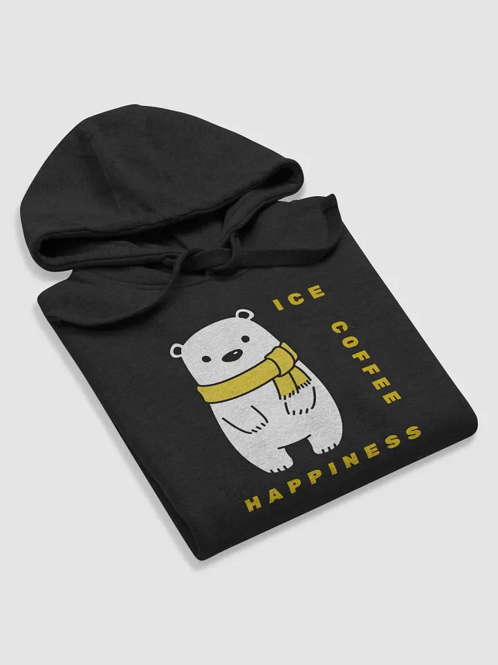Cozy Polar Bear Yellow Scarf Ice Coffee Hoodie product image (2)