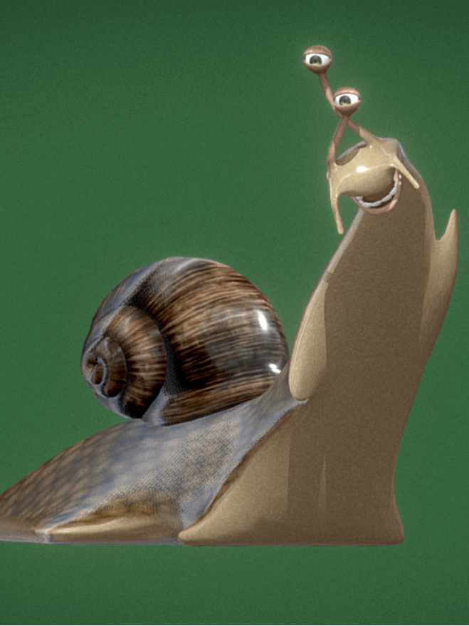 Cute Snail 3D Model with Animations product image (1)