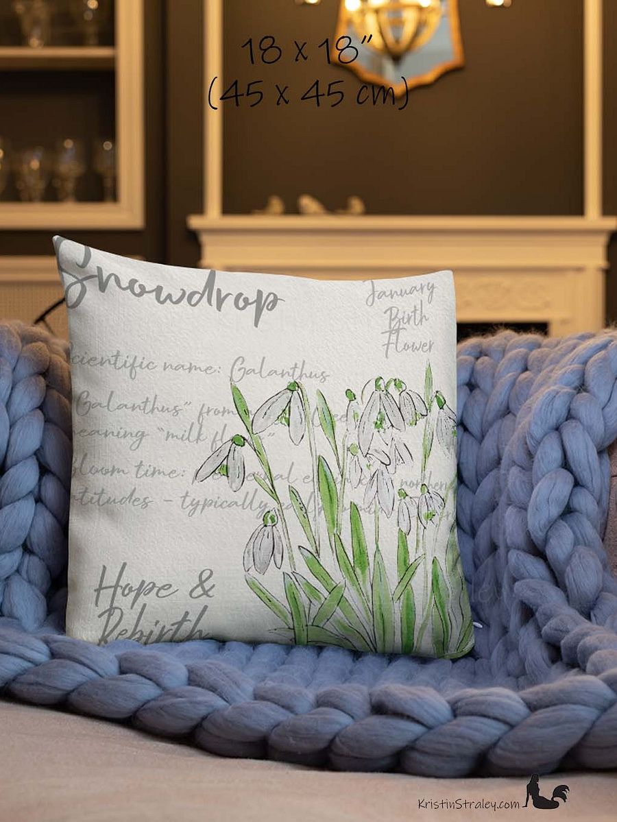 Snowdrop Flowers Premium Pillow Case product image (6)