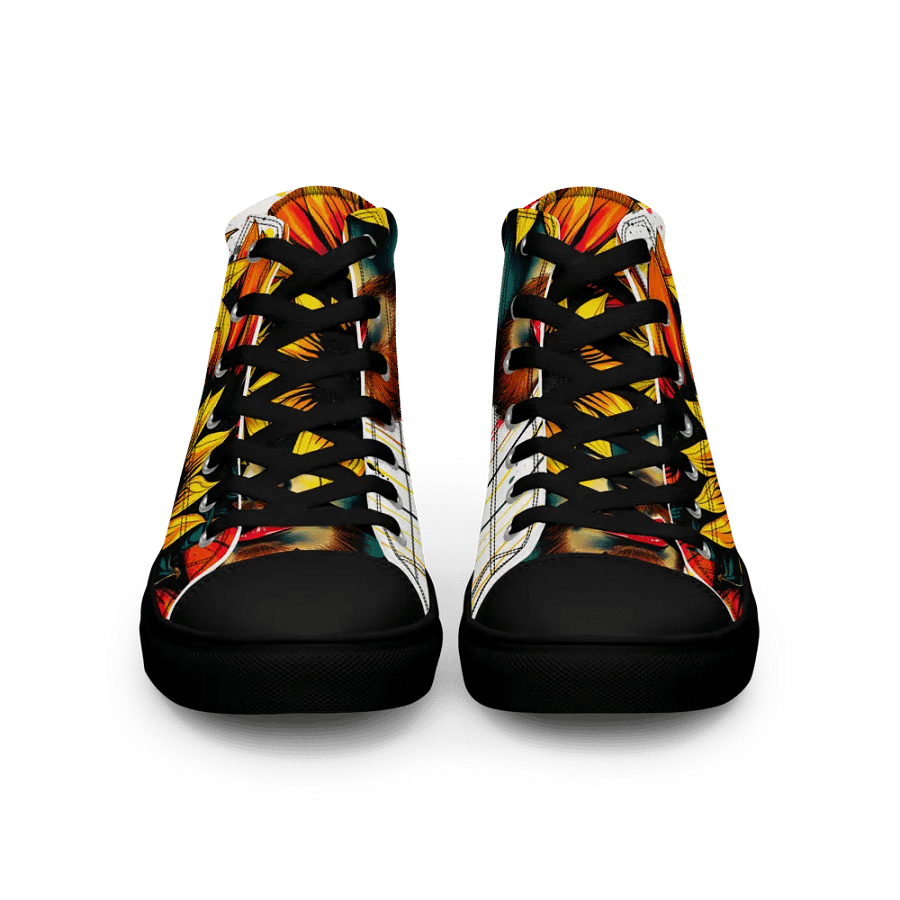 Van gogh's Sunflower Gaze, women's premium canvas High Tops product image (3)