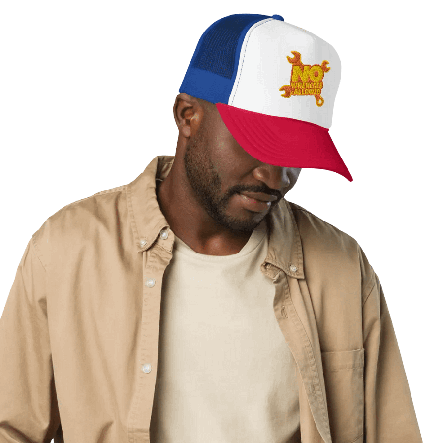#NoWrenchesAllowed Foam Trucker Hat product image (6)