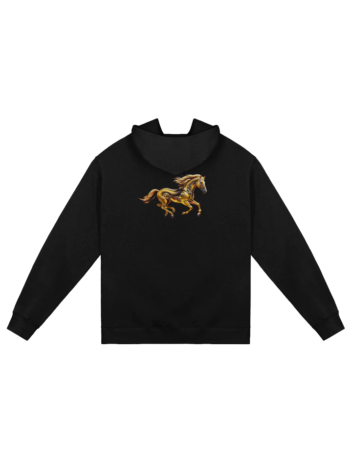Golden Velocity – The Cyber Stallion Hoodie - Unisex Hoodie product image (7)