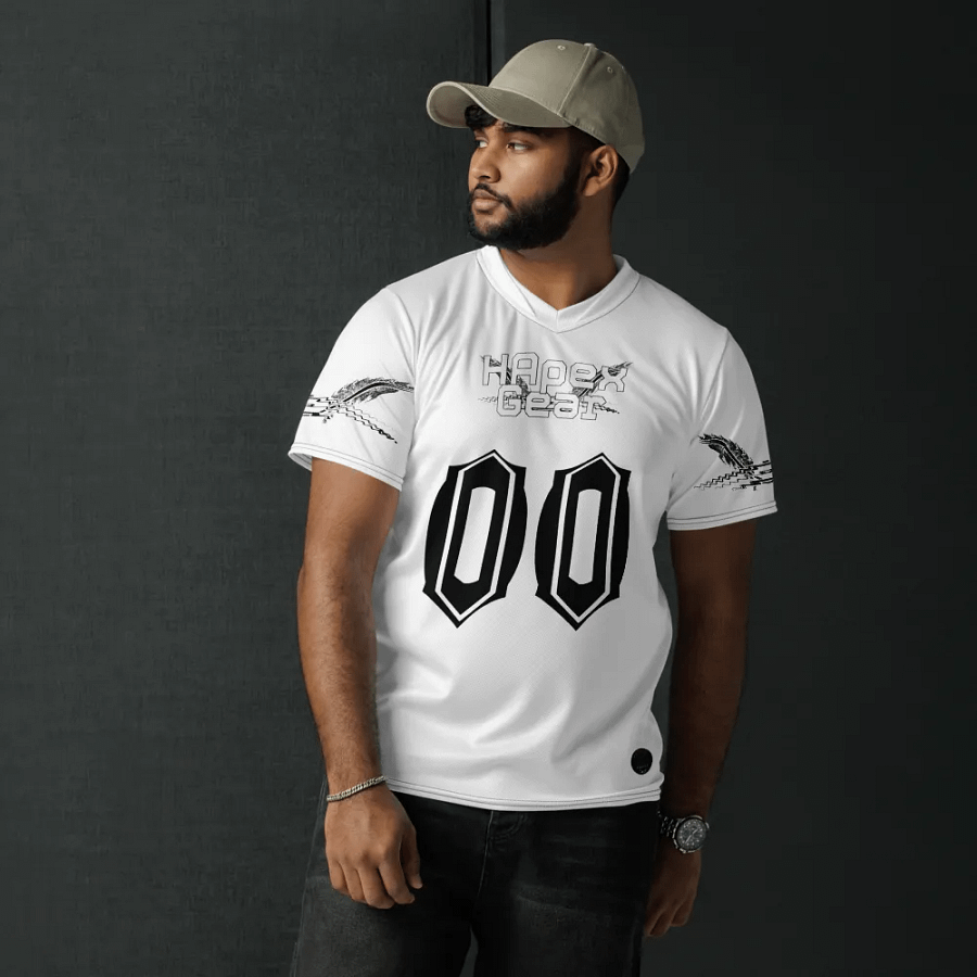 Capital Rover - White - Recycled Unisex Sports Jersey - White HApex Gear Black Logo product image (9)