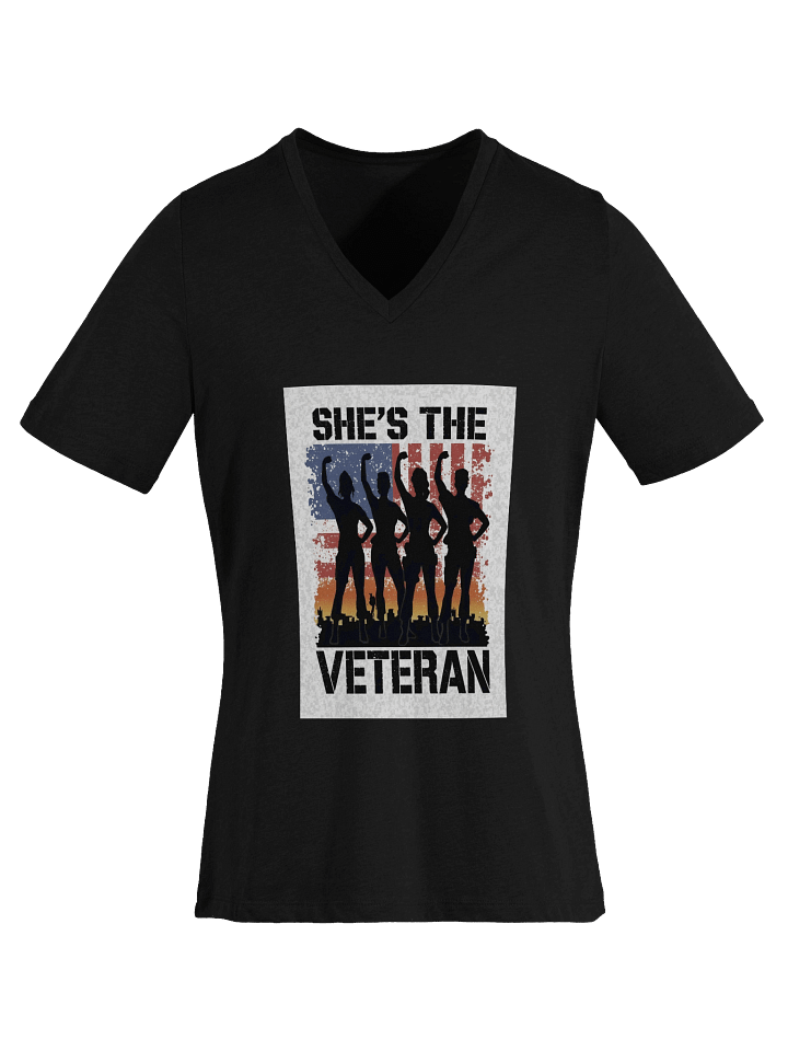 She’s The Veteran Relaxed V-Neck T-Shirt product image (2)