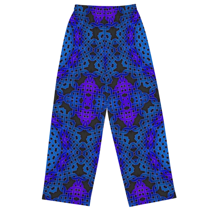 Blue Celtic Knot Kaleidoscope Wideleg Pants product image (1)