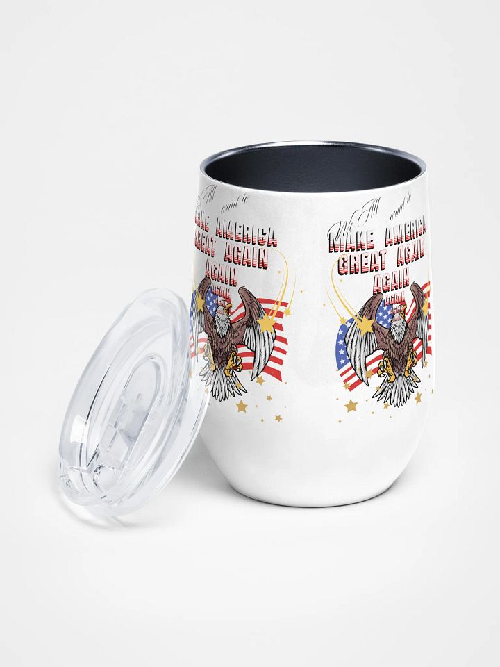 Patriotic Double-Wall Wine Tumbler eagle design dads moms product image (2)