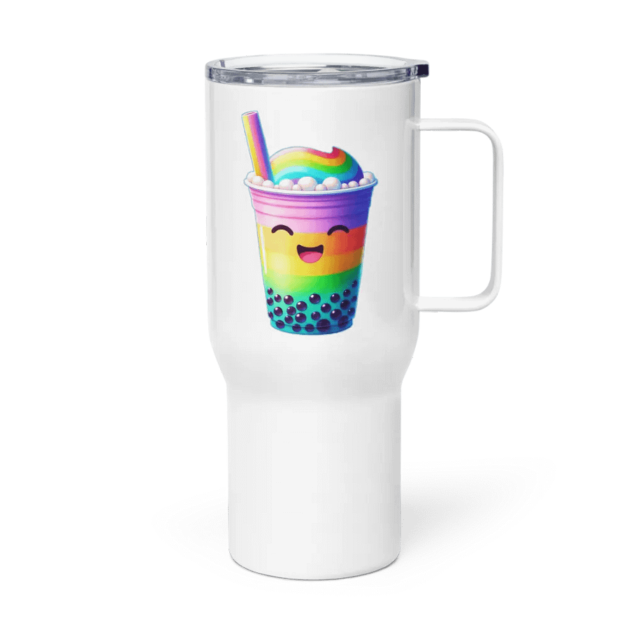 Rainbow Bubble Tea Happiness Travel Mug product image (3)