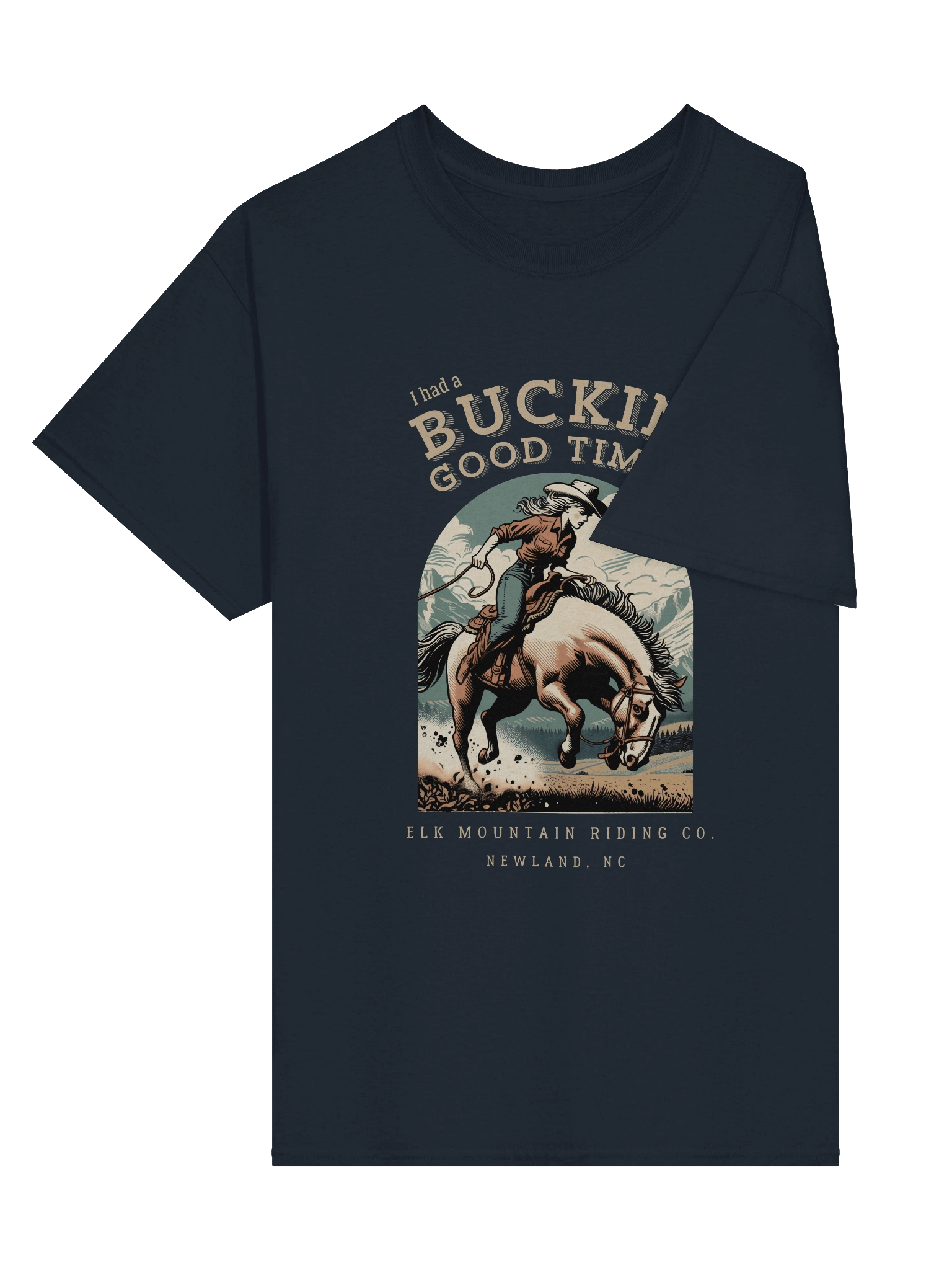 Buckin Good Time Cotton T-Shirt (Dark Colors) product image (15)