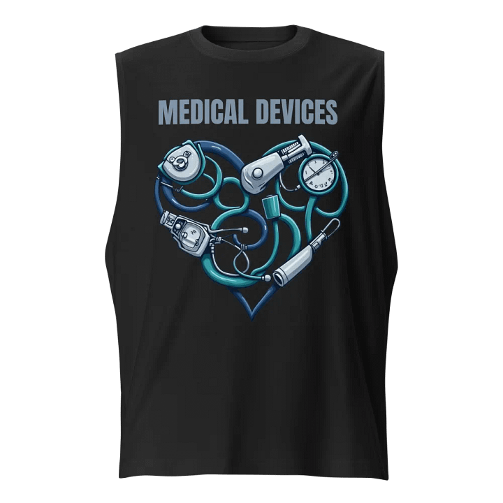 medical devices heart design Muscle Tank product image (1)