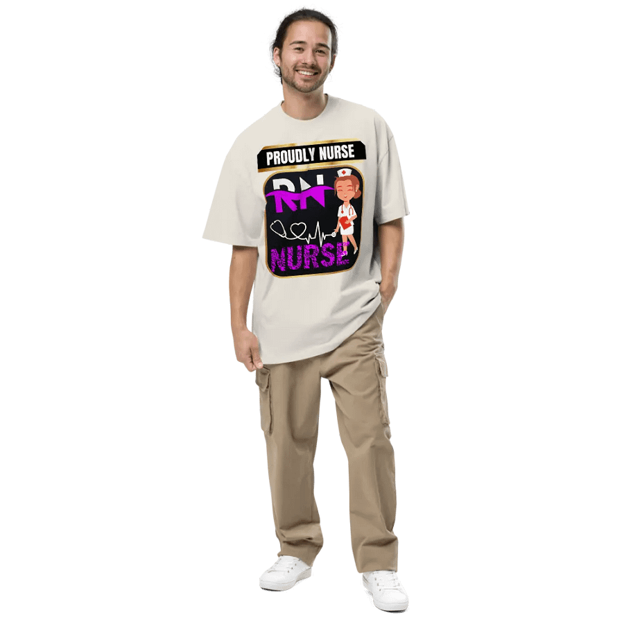 Proudly Nurse Oversized Faded T-Shirt product image (32)