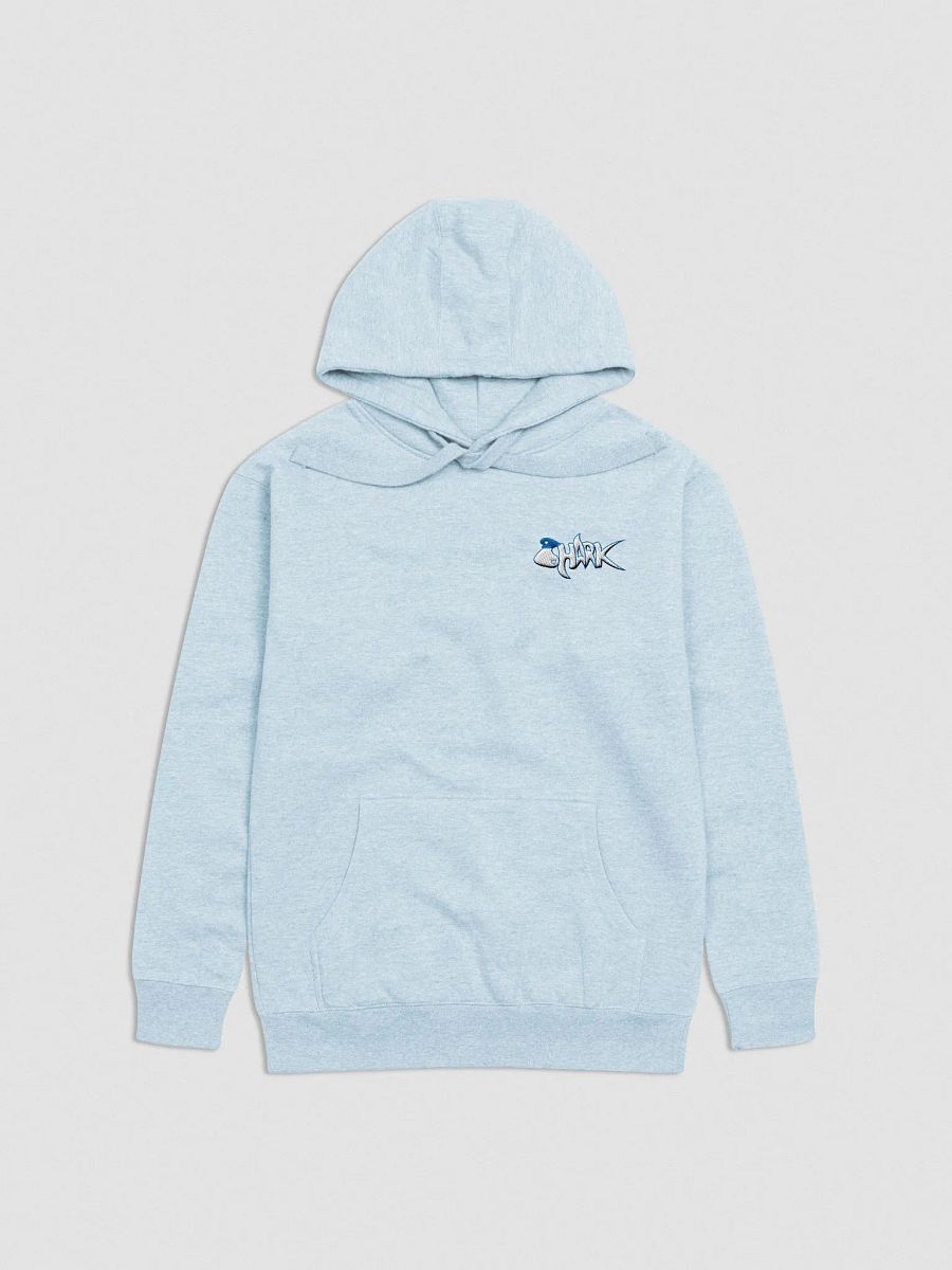 Blue Embroidered Shark Hoodie product image (5)
