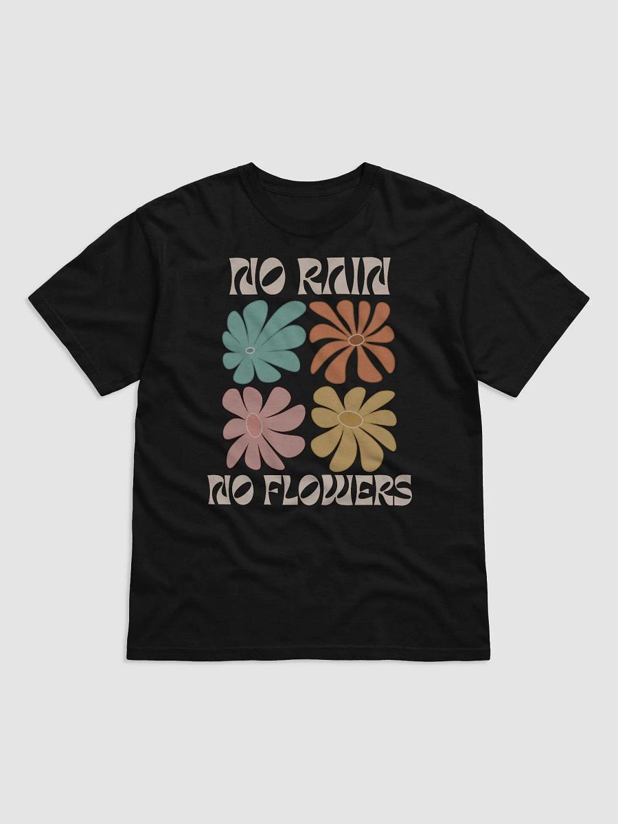 No Rain No Flowers Boho Comfort Colors Women's Floral Print T-shirt product image (4)