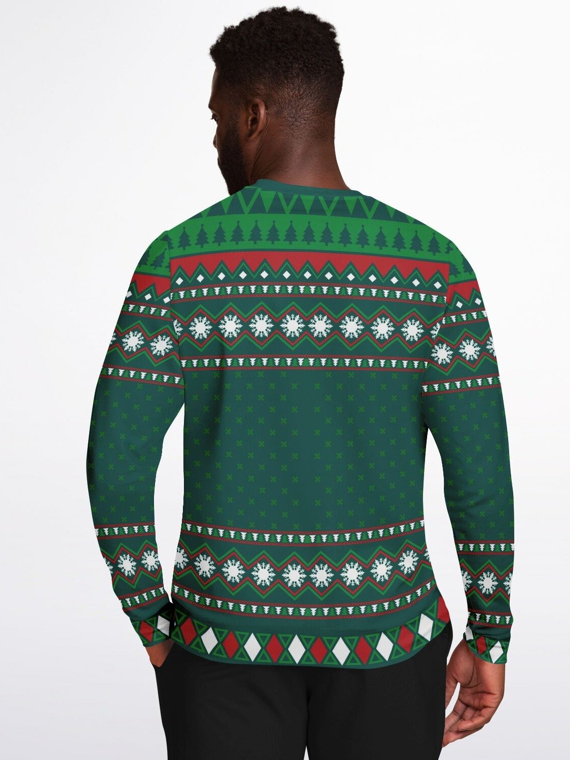 "Happy Bowling" Ugly Christmas Sweater | Santa Hat Ball Graphic Sweatshirt | Bowling Fan Holiday Outfit product image (8)
