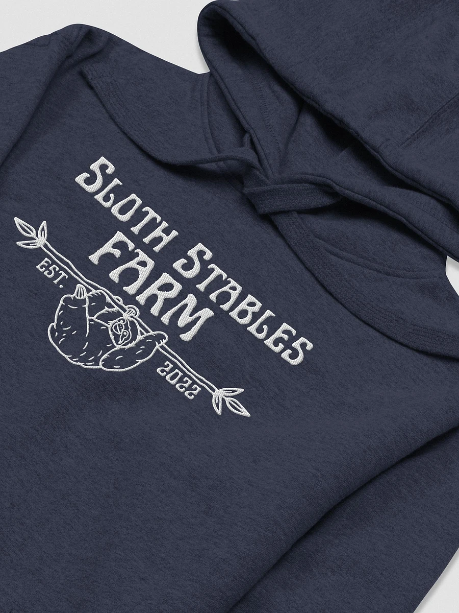 Sloth Stables Farm Hoodie- White Embroidery product image (1)