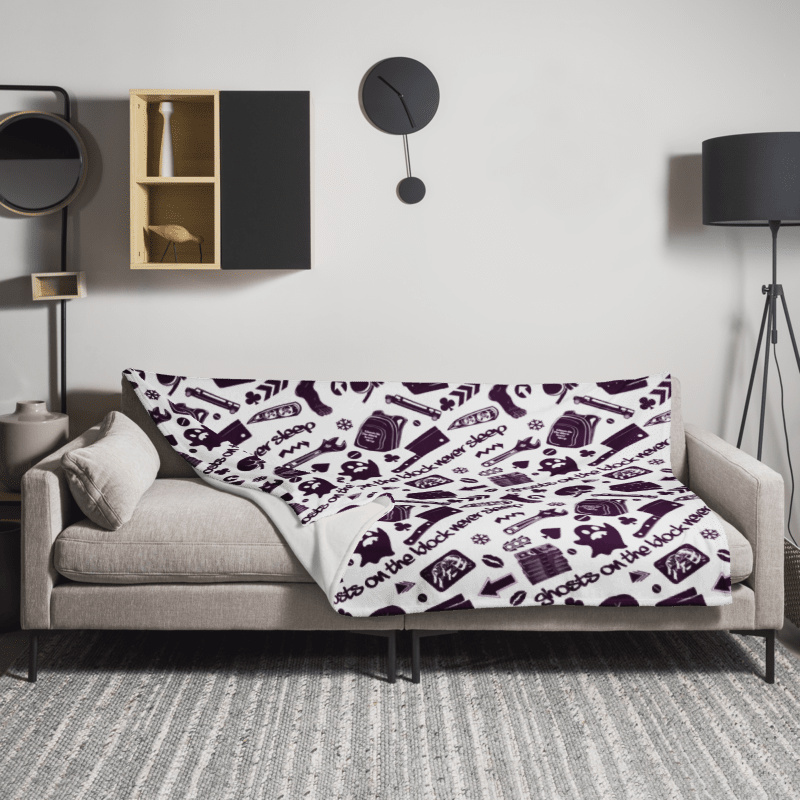 Ghosts On The Block Never Sleep Throw (Purple Haze May) product image (2)