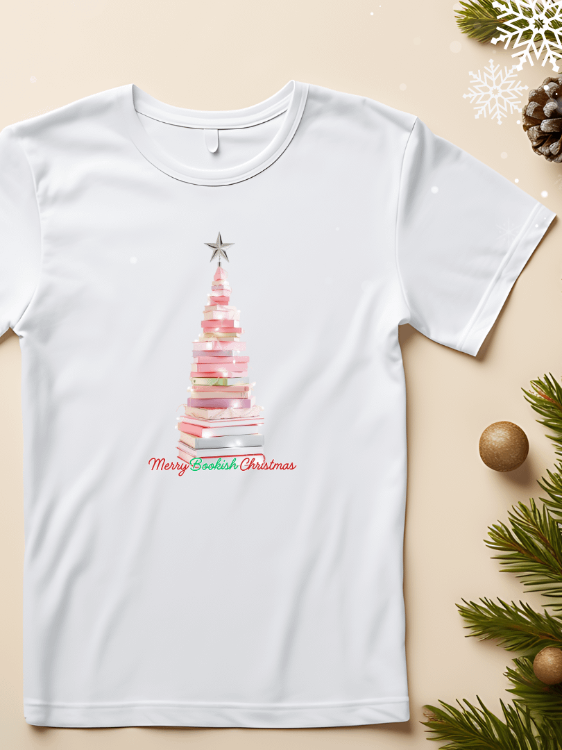 Merry Bookish Christmas Tee product image (3)
