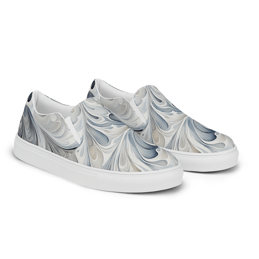 Gray Fractals Canvas Shoes product image (2)