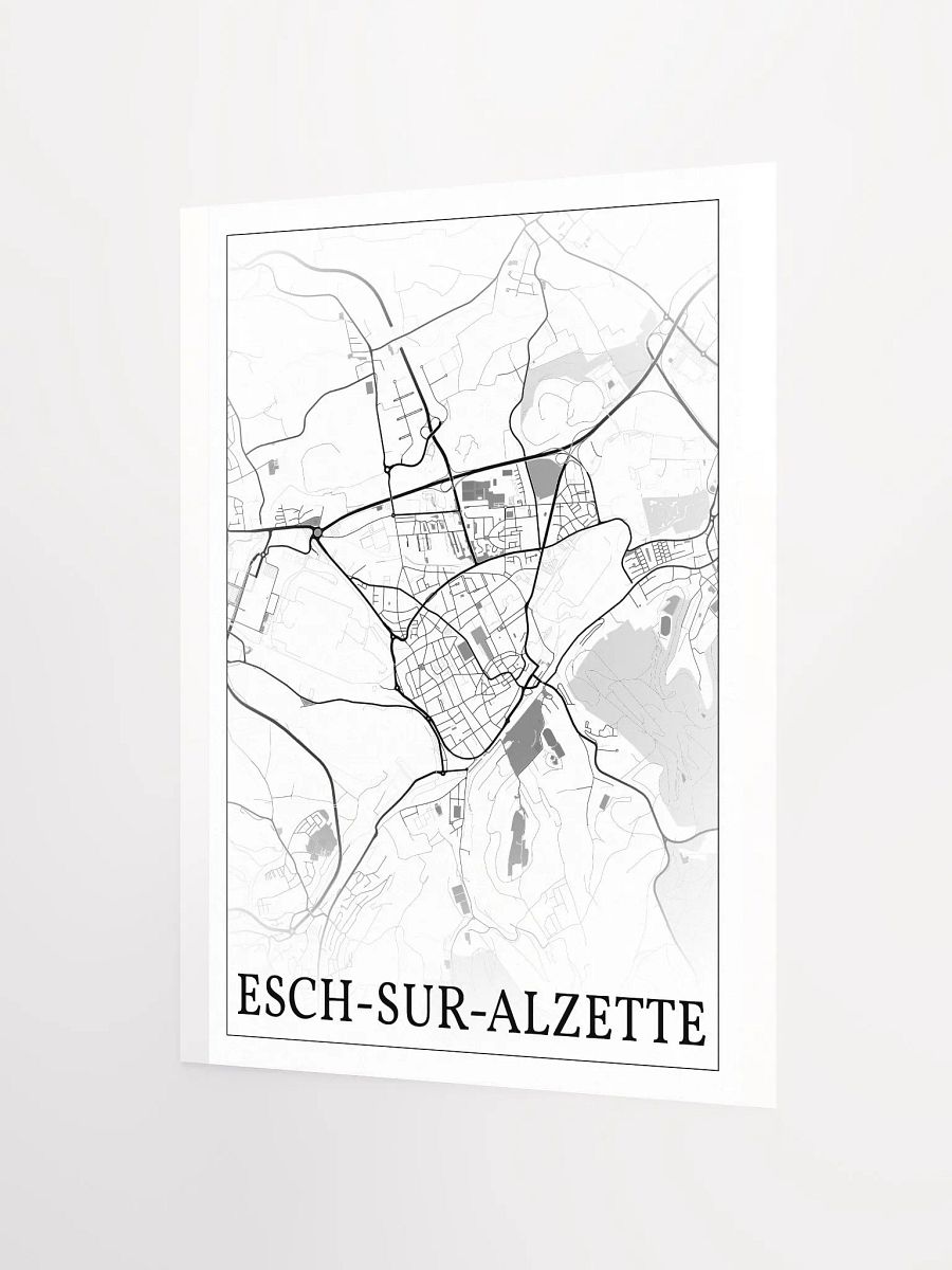 Esch-sur-Alzette, Luxembourg, city map print product image (9)