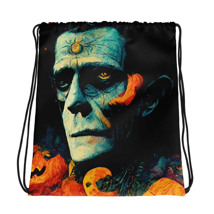 Eerie Frankenstein Halloween Drawstring Bag product image (1)