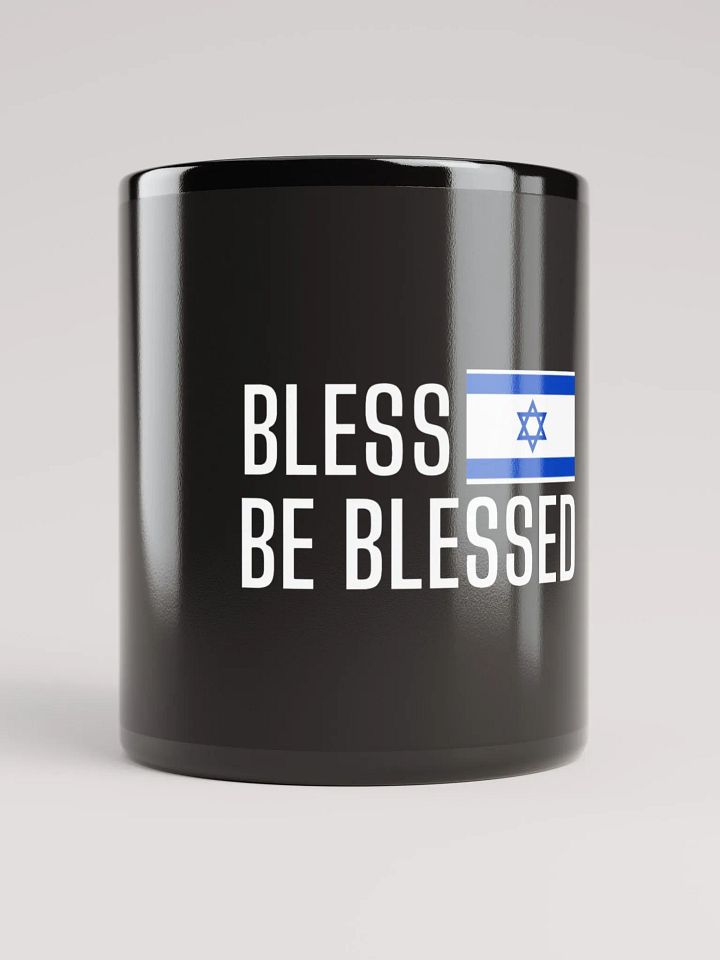 Bless Israel – Be Blessed Black Mug product image (1)