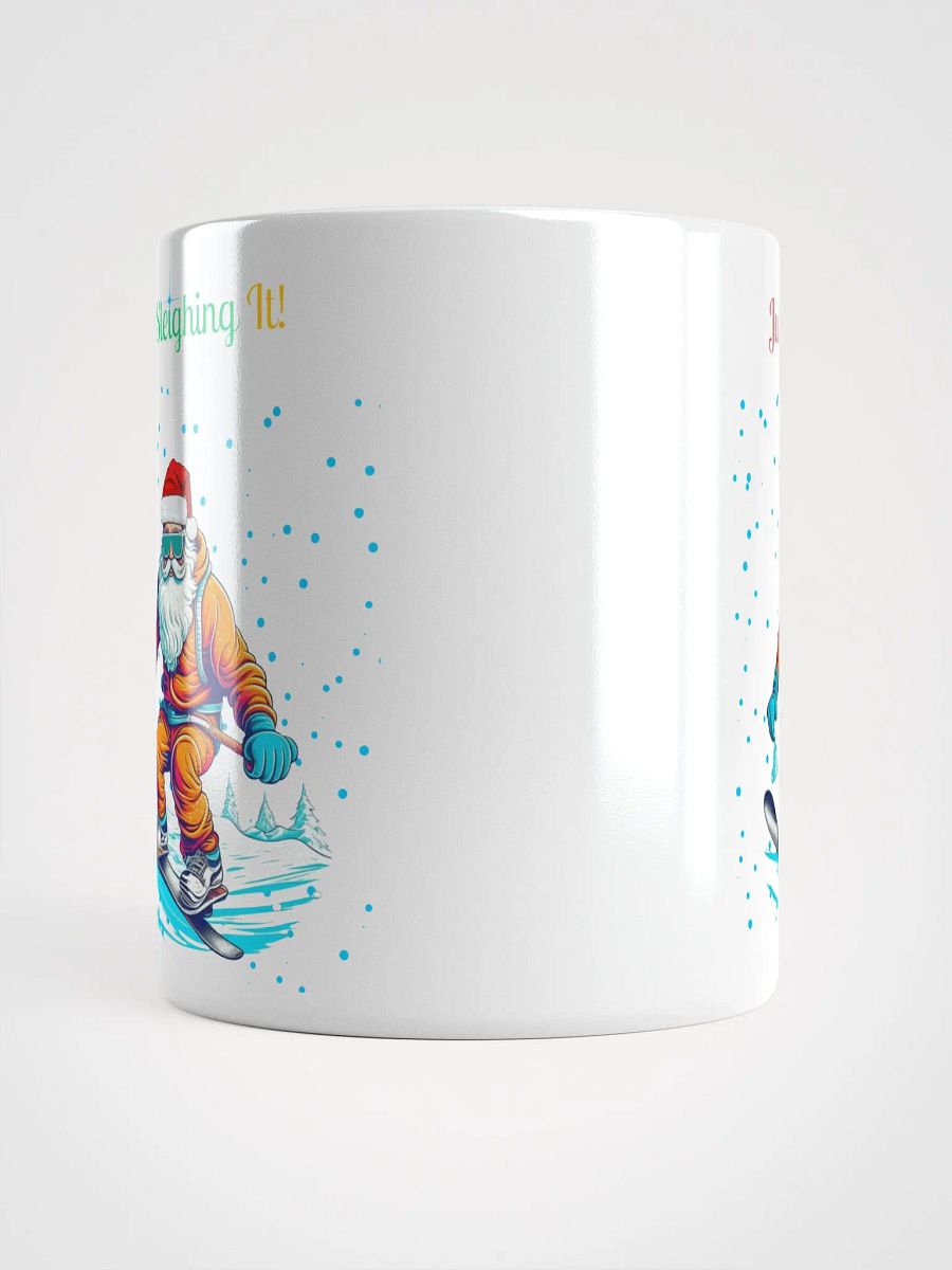 Santa Claus Snowboarding White Mug product image (13)