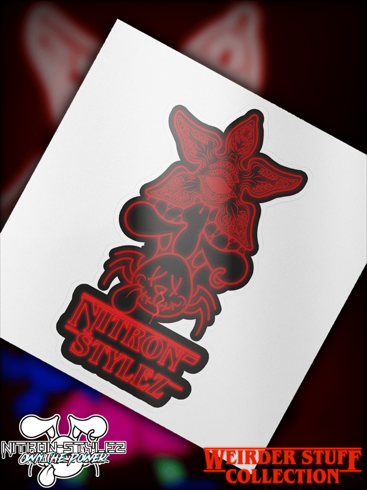 Weirder Stuff Collection - Neon Red Kiss Cut Sticker product image (1)