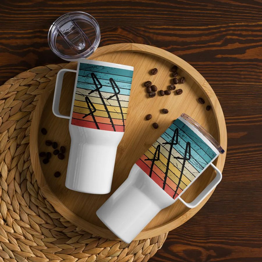 Retro Abstract Flute Stainless Steel Travel Mug - Contra product image (12)