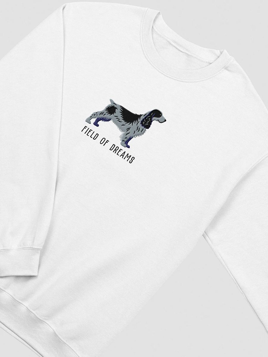 Field of Dreams Sweatshirt (Embroidered) of a Field Spaniel(Blue Roan) product image (18)