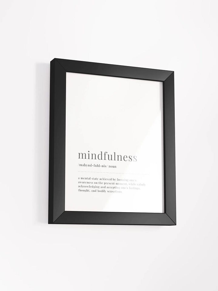 Mindfulness Definition Framed Print product image (2)