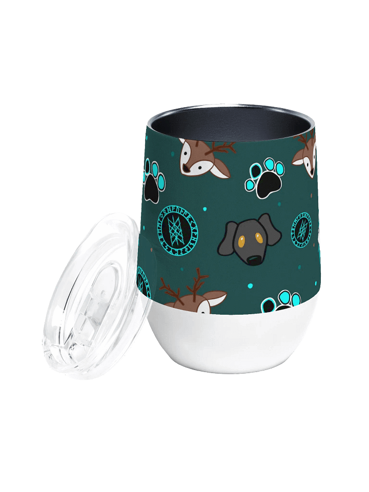 Web of Wyrd Dark Teal Wine Tumbler product image (2)
