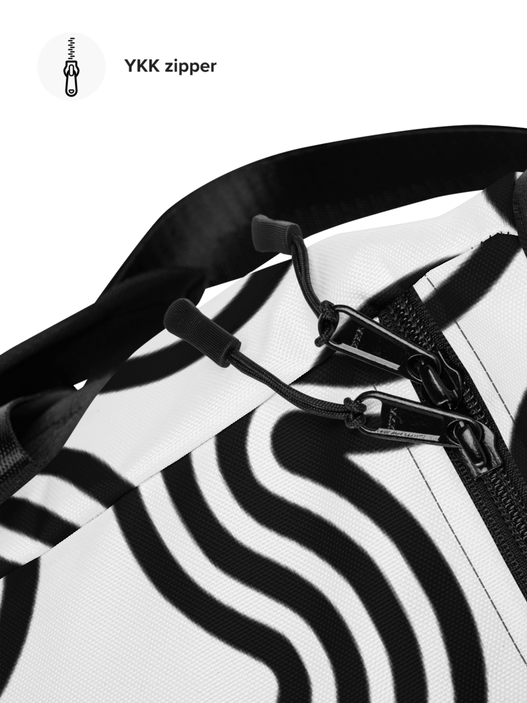 Monochrome Waves Duffel Bag product image (6)